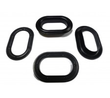 DIN 42X22 OVAL TIR EYELET AND WASHER MADE OF BRASS COLOR BLACK OXIDE  250 PCS SET